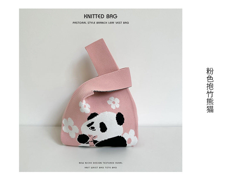 Creative cute panda handbag summer school gift souvenir bag baby birthday full moon gift bag