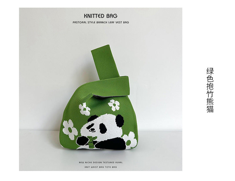 Creative cute panda handbag summer school gift souvenir bag baby birthday full moon gift bag