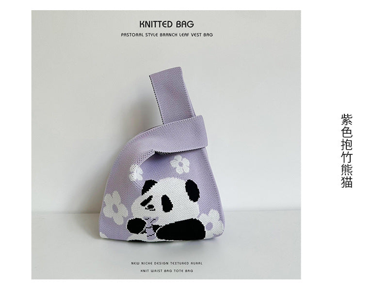 Creative cute panda handbag summer school gift souvenir bag baby birthday full moon gift bag